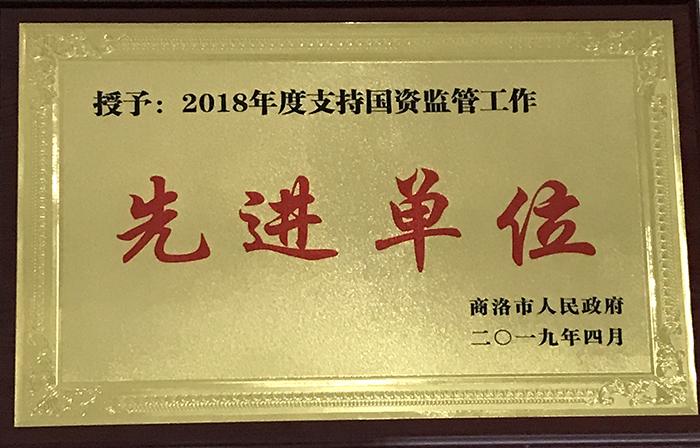 授予：2018年度支持国资监管工作先进单位