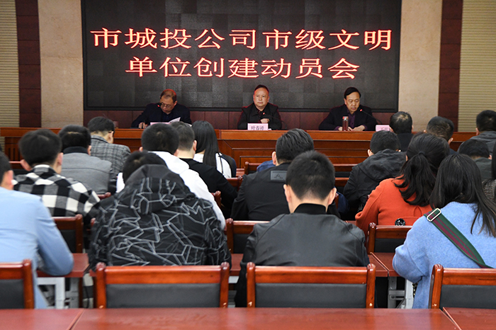 市城投公司召开市级文明单位创建动员会
