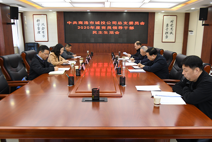 商洛市城投公司党总支召开2020年度民主生活会