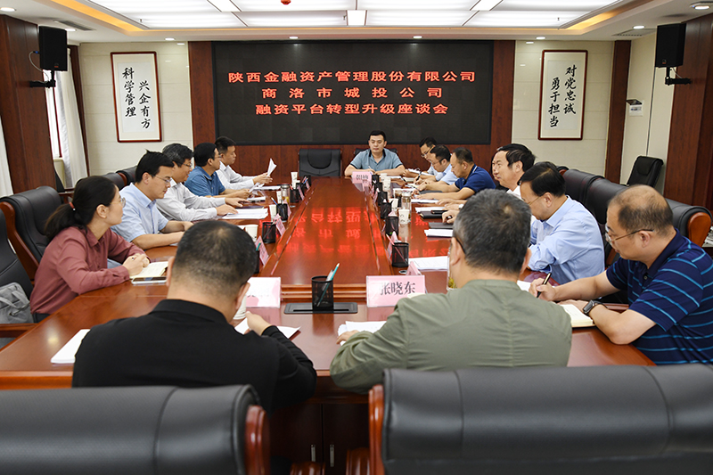 陕金资公司党委委员、副总经理宁军兴一行莅临公司调研融资平台转型升级工作