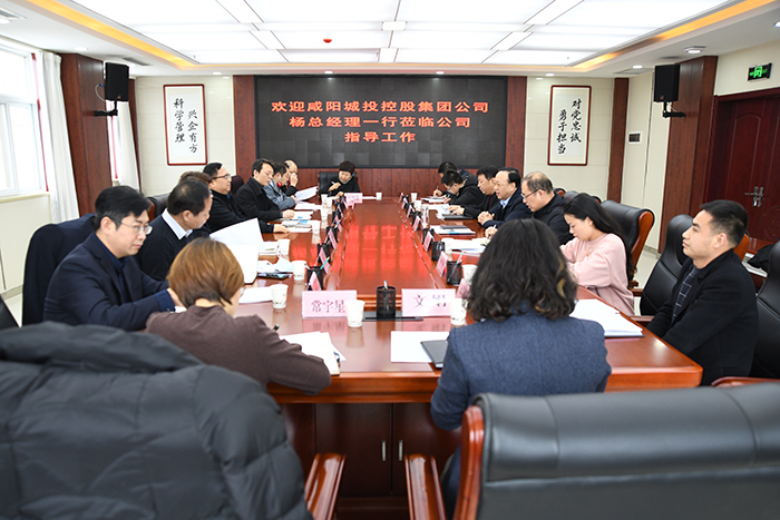 咸阳城投控股集团党委副书记、总经理杨小平一行莅临公司考察指导工作